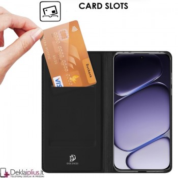 Dux Ducis Skin Pro dirbtinės odos dėklas - juodas (Oneplus Nord 6)